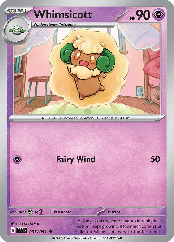 Whimsicott (035/091) [Scarlet & Violet: Paldean Fates] | Exor Games Bridgewater