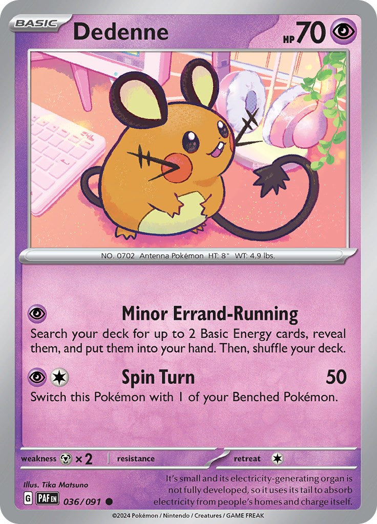 Dedenne (036/091) [Scarlet & Violet: Paldean Fates] | Exor Games Bridgewater