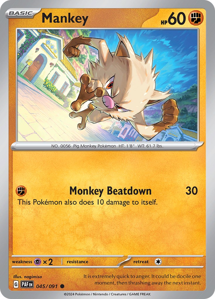 Mankey (045/091) [Scarlet & Violet: Paldean Fates] | Exor Games Bridgewater