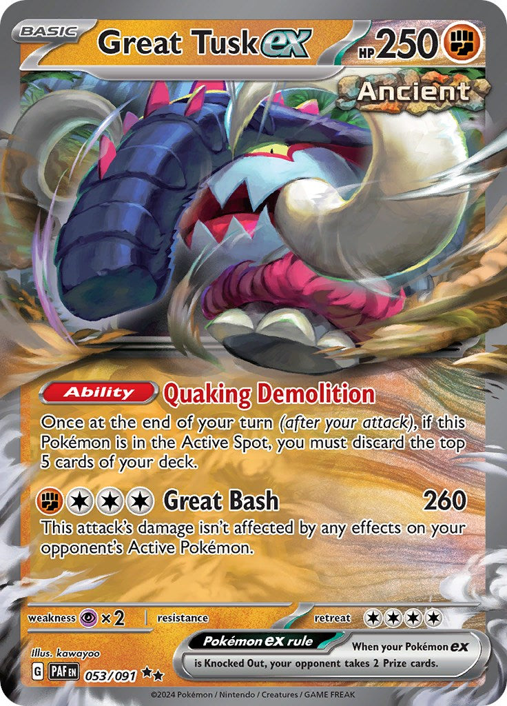 Great Tusk ex (053/091) [Scarlet & Violet: Paldean Fates] | Exor Games Bridgewater