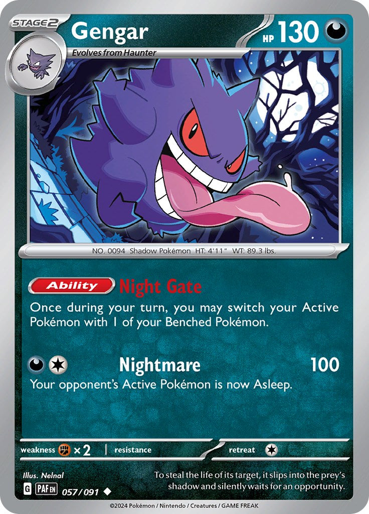 Gengar (057/091) [Scarlet & Violet: Paldean Fates] | Exor Games Bridgewater