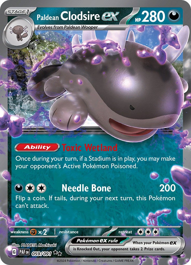 Paldean Clodsire ex (059/091) [Scarlet & Violet: Paldean Fates] | Exor Games Bridgewater