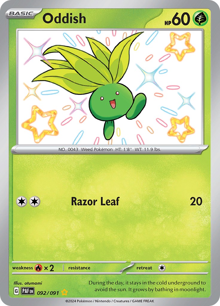 Oddish (092/091) [Scarlet & Violet: Paldean Fates] | Exor Games Bridgewater