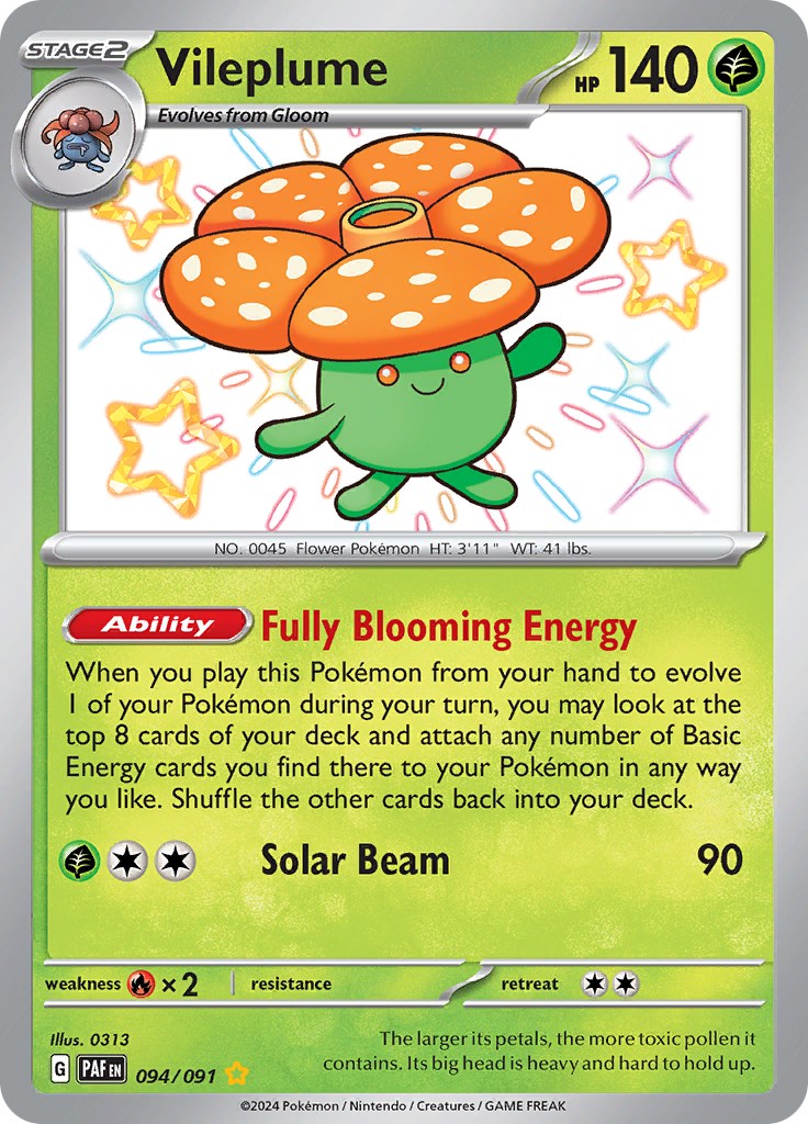 Vileplume (094/091) [Scarlet & Violet: Paldean Fates] | Exor Games Bridgewater