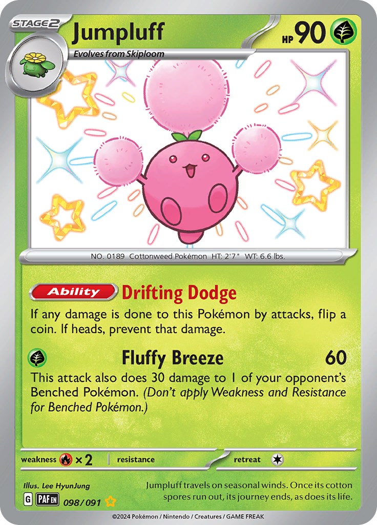 Jumpluff (098/091) [Scarlet & Violet: Paldean Fates] | Exor Games Bridgewater