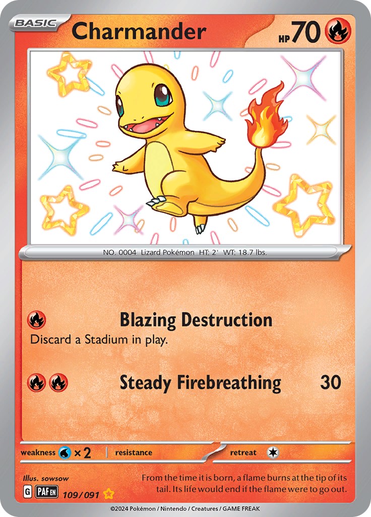 Charmander (109/091) [Scarlet & Violet: Paldean Fates] | Exor Games Bridgewater