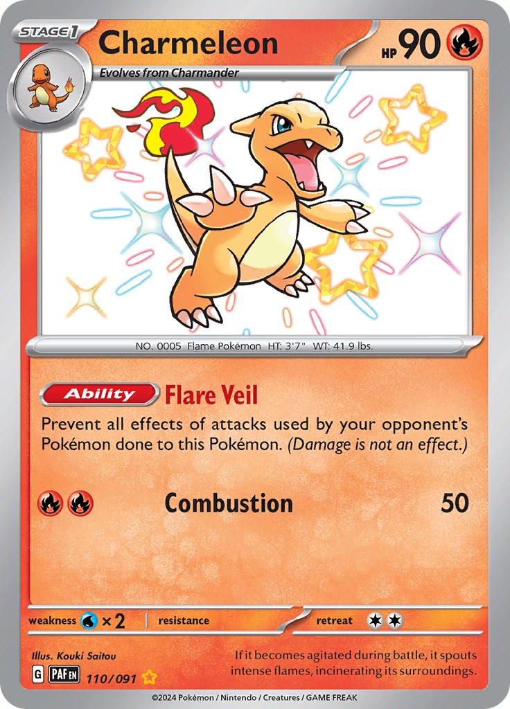 Charmeleon (110/091) [Scarlet & Violet: Paldean Fates] | Exor Games Bridgewater