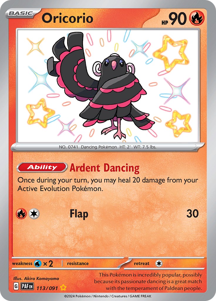 Oricorio (113/091) [Scarlet & Violet: Paldean Fates] | Exor Games Bridgewater