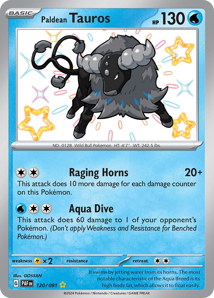 Paldean Tauros (120/091) [Scarlet & Violet: Paldean Fates] | Exor Games Bridgewater