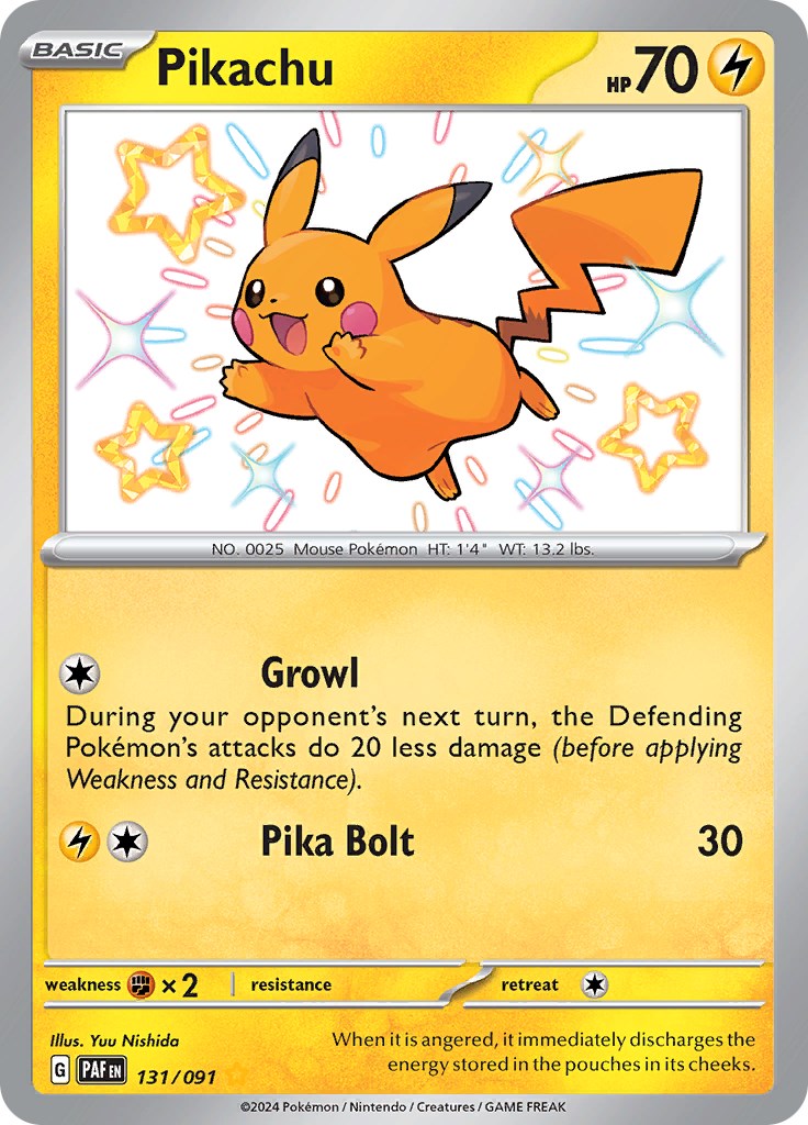 Pikachu (131/091) [Scarlet & Violet: Paldean Fates] | Exor Games Bridgewater