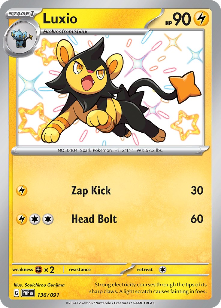 Luxio (136/091) [Scarlet & Violet: Paldean Fates] | Exor Games Bridgewater