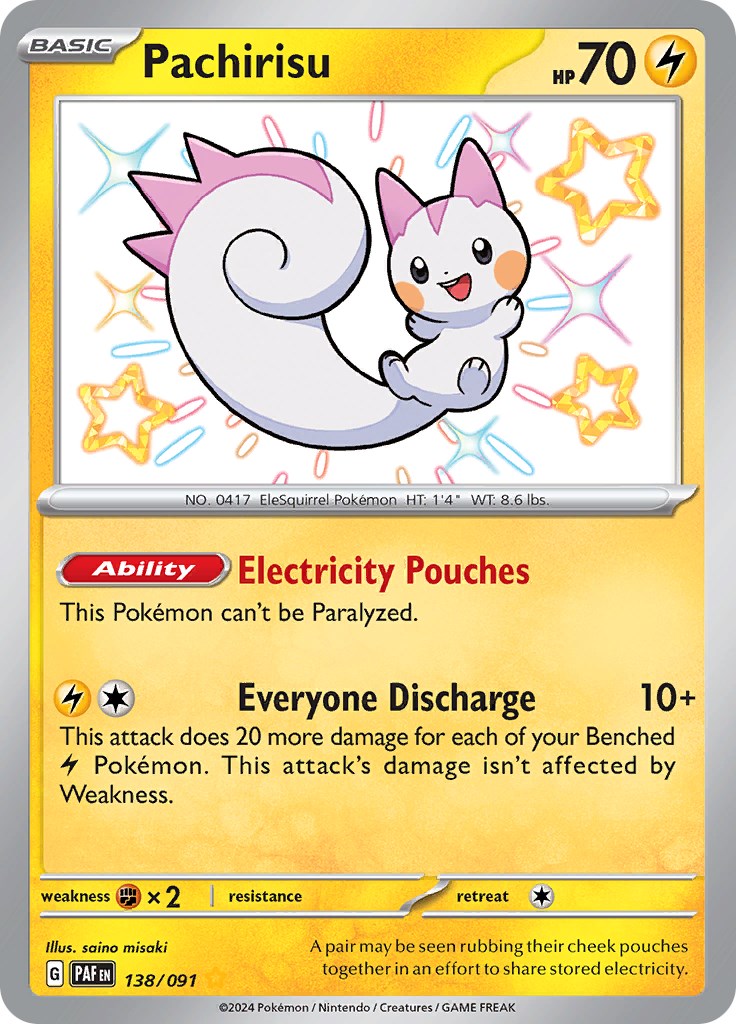 Pachirisu (138/091) [Scarlet & Violet: Paldean Fates] | Exor Games Bridgewater