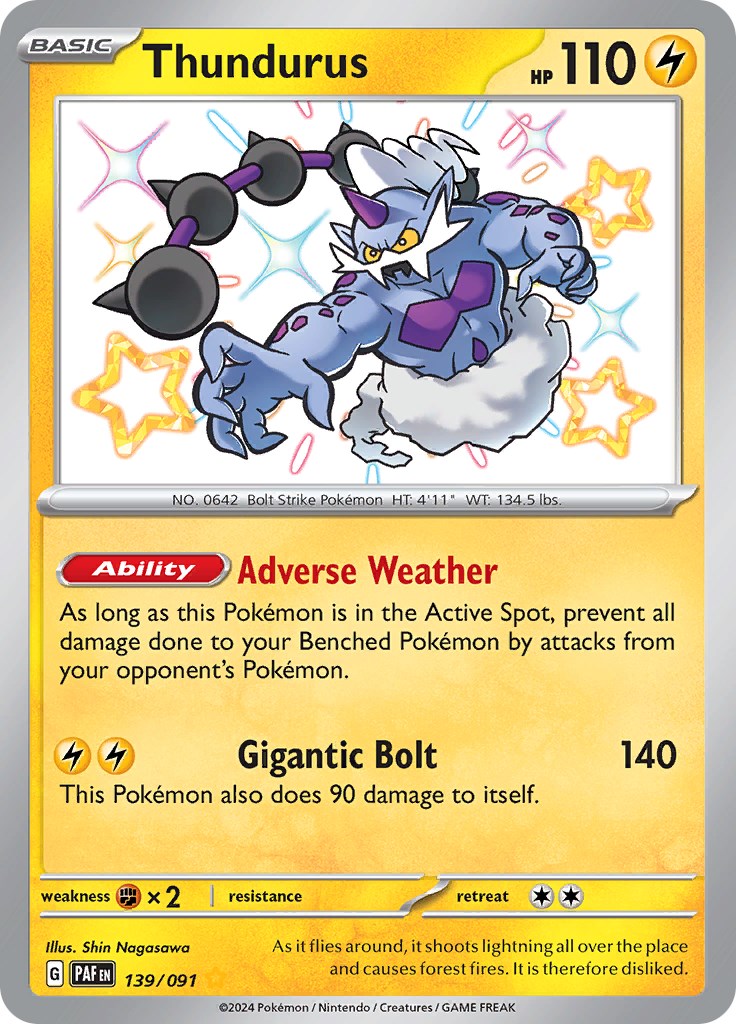 Thundurus (139/091) [Scarlet & Violet: Paldean Fates] | Exor Games Bridgewater