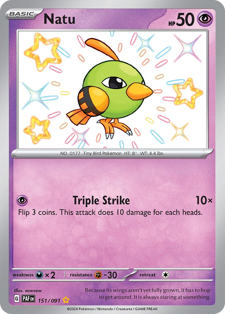 Natu (151/091) [Scarlet & Violet: Paldean Fates] | Exor Games Bridgewater