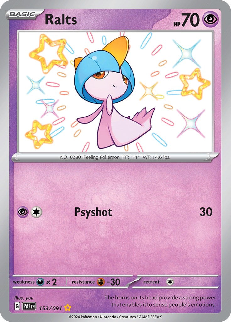 Ralts (153/091) [Scarlet & Violet: Paldean Fates] | Exor Games Bridgewater