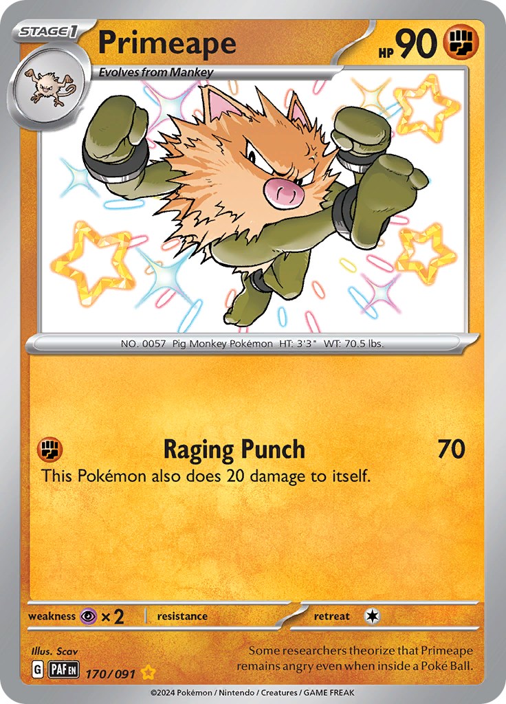 Primeape (170/091) [Scarlet & Violet: Paldean Fates] | Exor Games Bridgewater