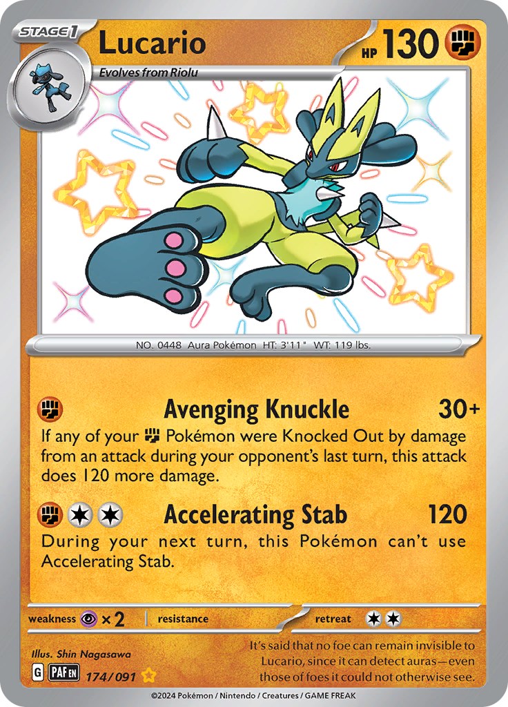 Lucario (174/091) [Scarlet & Violet: Paldean Fates] | Exor Games Bridgewater