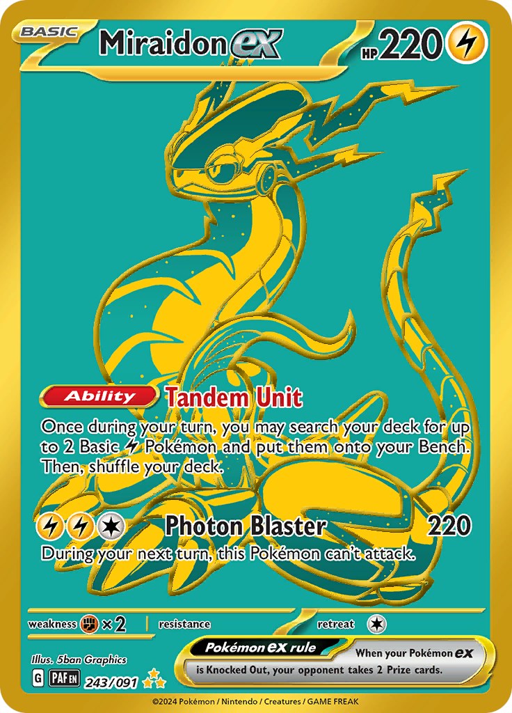 Miraidon ex (243/091) [Scarlet & Violet: Paldean Fates] | Exor Games Bridgewater