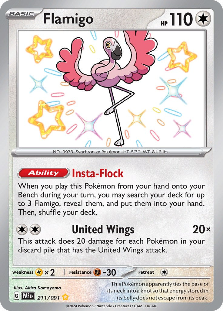 Flamigo (211/091) [Scarlet & Violet: Paldean Fates] | Exor Games Bridgewater