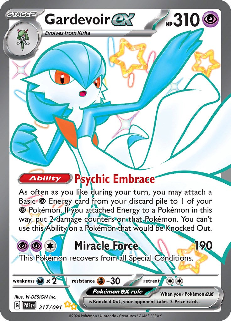 Gardevoir ex (217/091) [Scarlet & Violet: Paldean Fates] | Exor Games Bridgewater