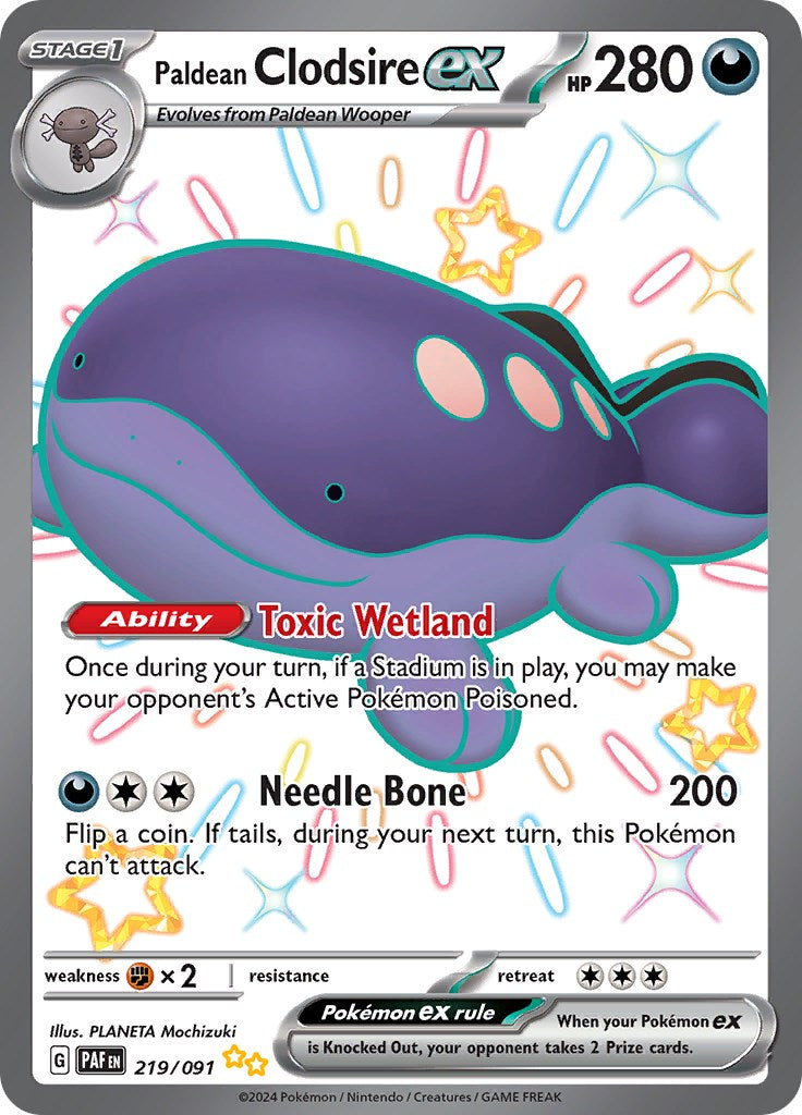 Paldean Clodsire ex (219/091) [Scarlet & Violet: Paldean Fates] | Exor Games Bridgewater