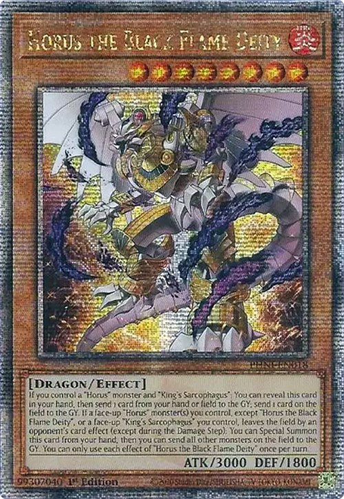 Horus the Black Flame Deity [PHNI-EN018] Quarter Century Secret Rare | Exor Games Bridgewater