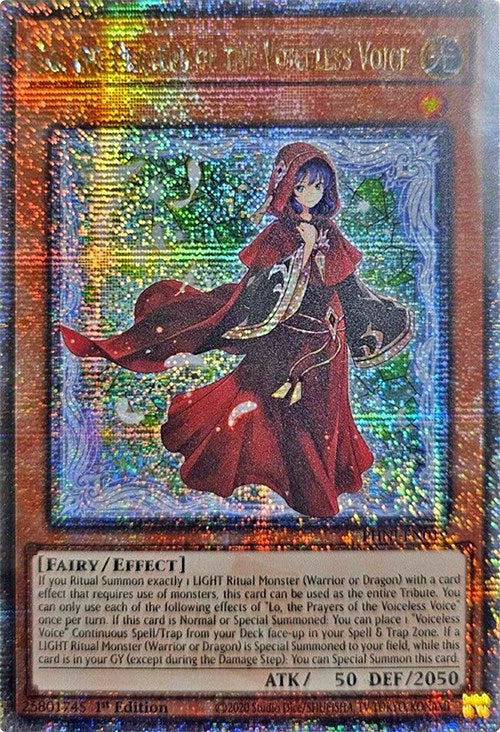 Lo, the Prayers of the Voiceless Voice [PHNI-EN019] Quarter Century Secret Rare | Exor Games Bridgewater