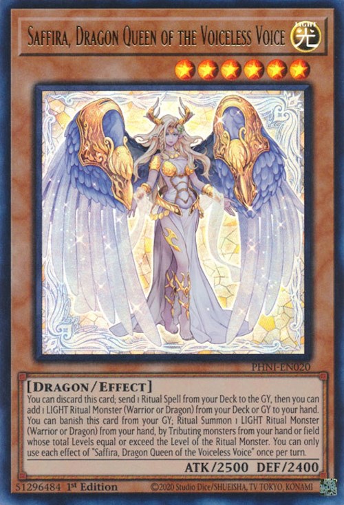 Saffira, Dragon Queen of the Voiceless Voice [PHNI-EN020] Ultra Rare | Exor Games Bridgewater