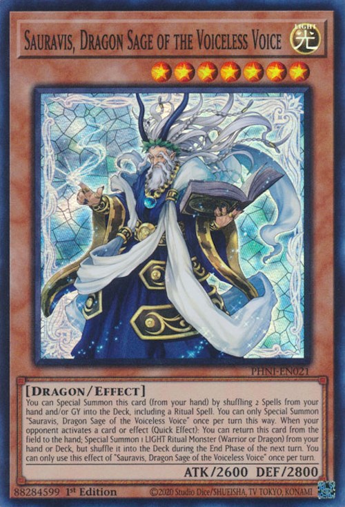 Sauravis, Dragon Sage of the Voiceless Voice [PHNI-EN021] Super Rare | Exor Games Bridgewater