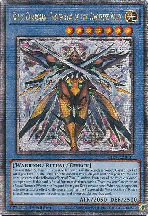 Skull Guardian, Protector of the Voiceless Voice [PHNI-EN037] Quarter Century Secret Rare | Exor Games Bridgewater