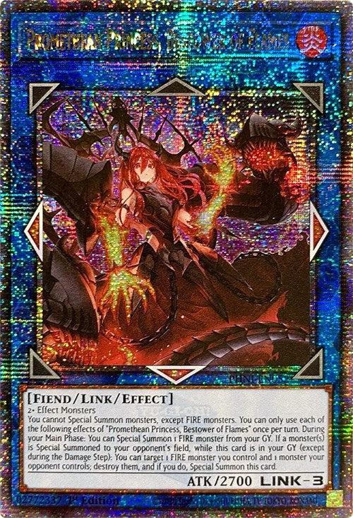 Promethean Princess, Bestower of Flames [PHNI-EN052] Quarter Century Secret Rare | Exor Games Bridgewater