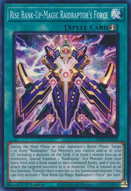 Rise Rank-Up-Magic Raidraptor's Force [PHNI-EN056] Super Rare | Exor Games Bridgewater