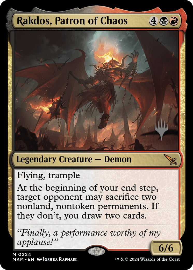 Rakdos, Patron of Chaos (Promo Pack) [Murders at Karlov Manor Promos] | Exor Games Bridgewater