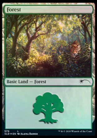 Forest (Cats) (576) [Secret Lair Drop Promos] | Exor Games Bridgewater