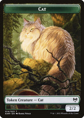 Dwarf Berserker // Cat Double-Sided Token [Kaldheim Tokens] | Exor Games Bridgewater