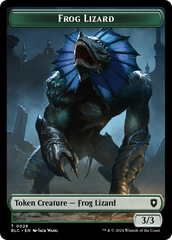 Storm Crow // Frog Lizard Double-Sided Token [Bloomburrow Commander Tokens] | Exor Games Bridgewater