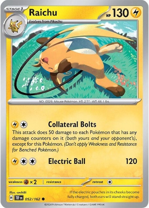 Raichu (052/162) [Scarlet & Violet: Temporal Forces] | Exor Games Bridgewater