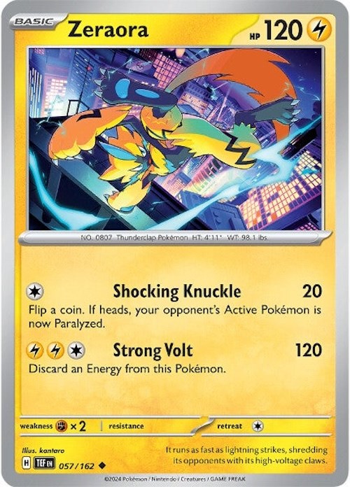 Zeraora (057/162) [Scarlet & Violet: Temporal Forces] | Exor Games Bridgewater