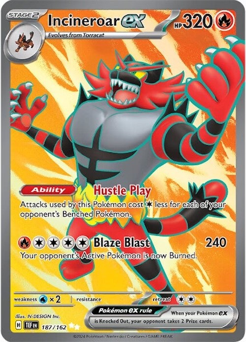 Incineroar ex (187/162) [Scarlet & Violet: Temporal Forces] | Exor Games Bridgewater