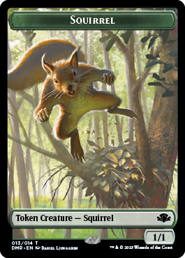 Zombie // Squirrel Double-Sided Token [Dominaria Remastered Tokens] | Exor Games Bridgewater