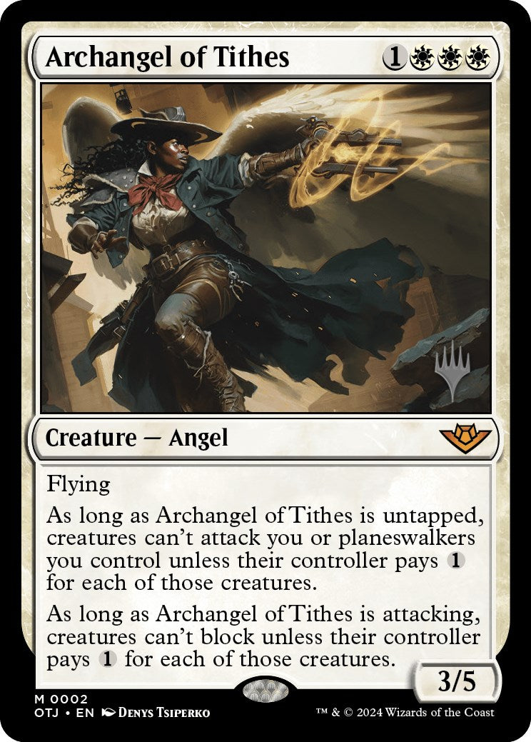 Archangel of Tithes (Promo Pack) [Outlaws of Thunder Junction Promos] | Exor Games Bridgewater