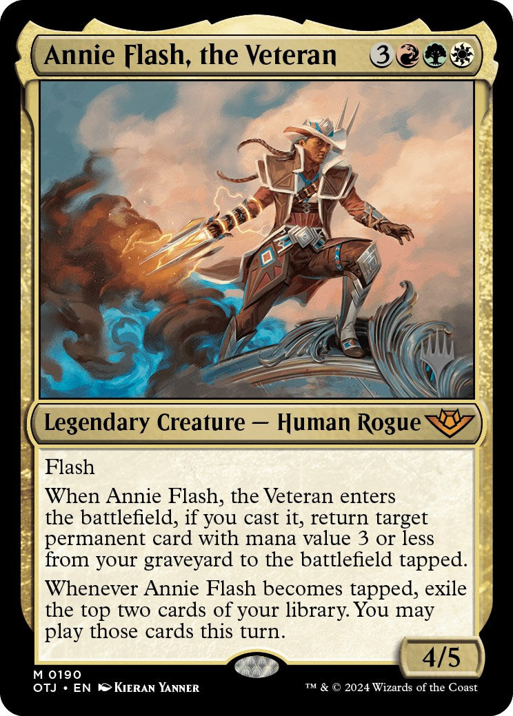 Annie Flash, the Veteran (Promo Pack) [Outlaws of Thunder Junction Promos] | Exor Games Bridgewater