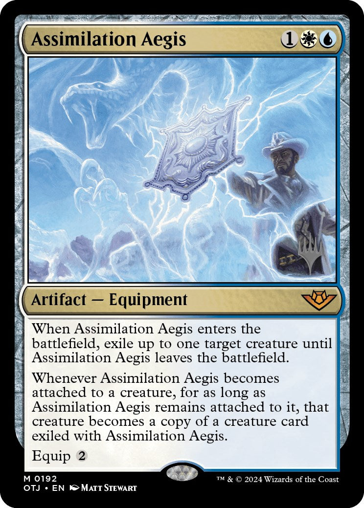 Assimilation Aegis (Promo Pack) [Outlaws of Thunder Junction Promos] | Exor Games Bridgewater