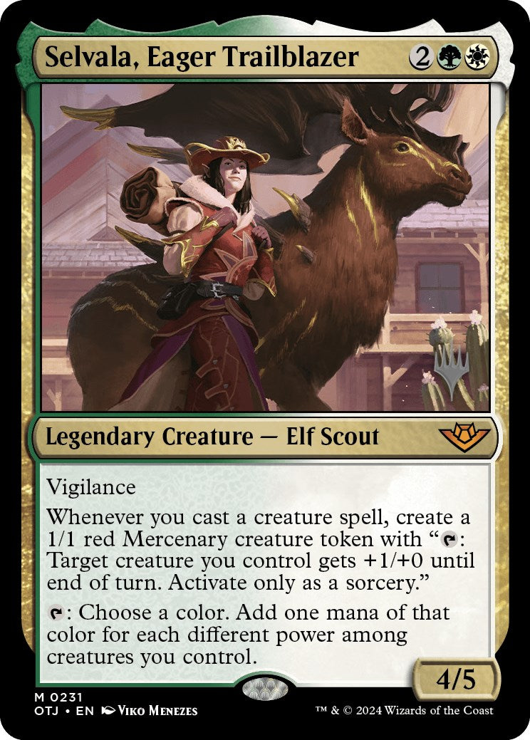 Selvala, Eager Trailblazer (Promo Pack) [Outlaws of Thunder Junction Promos] | Exor Games Bridgewater