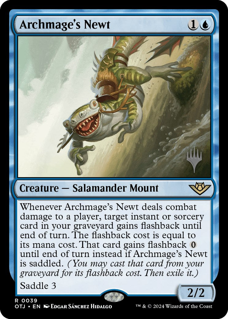 Archmage's Newt (Promo Pack) [Outlaws of Thunder Junction Promos] | Exor Games Bridgewater