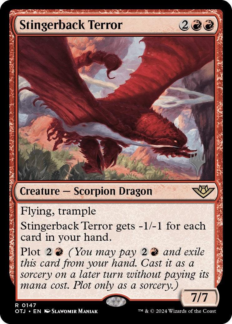 Stingerback Terror (Promo Pack) [Outlaws of Thunder Junction Promos] | Exor Games Bridgewater