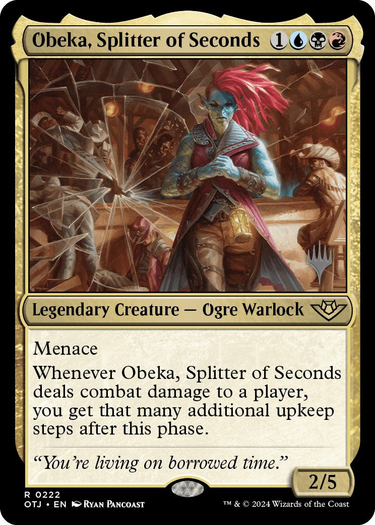 Obeka, Splitter of Seconds (Promo Pack) [Outlaws of Thunder Junction Promos] | Exor Games Bridgewater