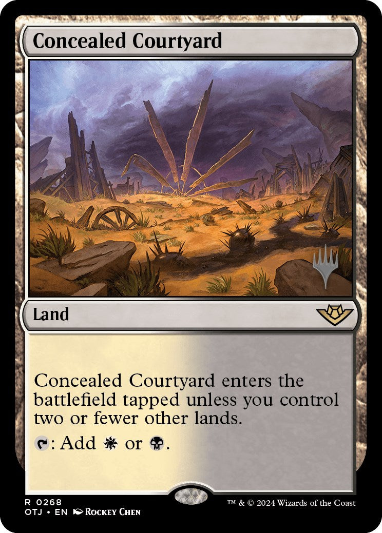 Concealed Courtyard (Promo Pack) [Outlaws of Thunder Junction Promos] | Exor Games Bridgewater