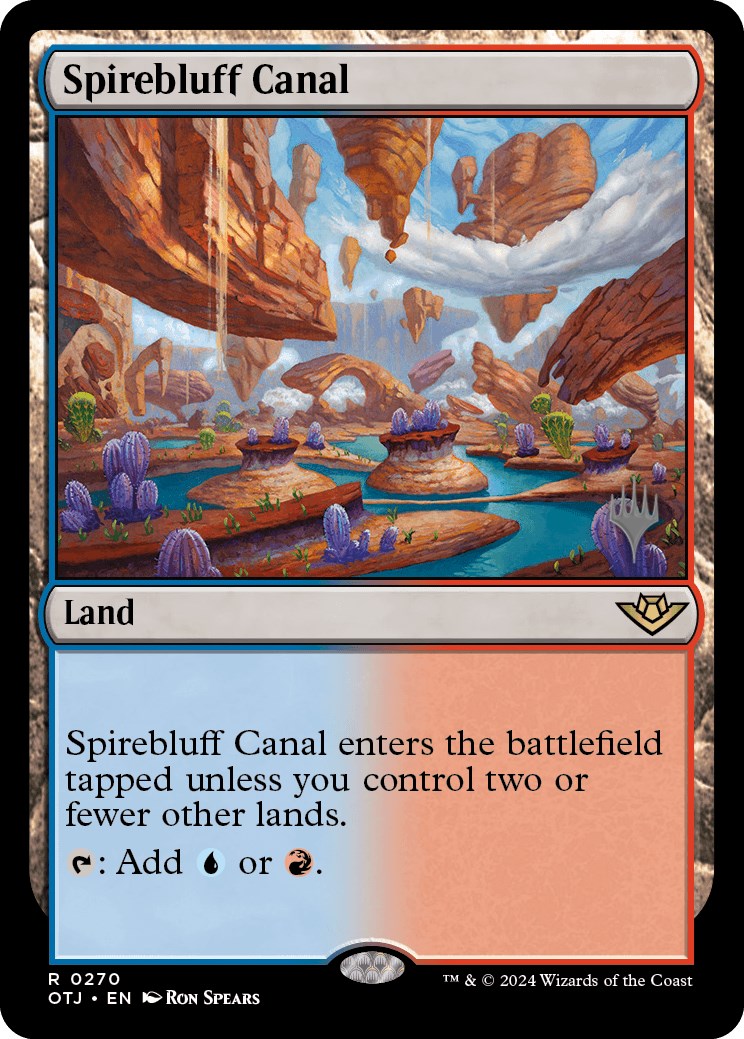 Spirebluff Canal (Promo Pack) [Outlaws of Thunder Junction Promos] | Exor Games Bridgewater