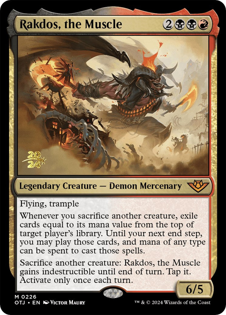 Rakdos, the Muscle [Outlaws of Thunder Junction Prerelease Promos] | Exor Games Bridgewater